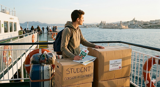 Étudiant qui déménage pour les études